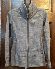 lululemon athletica Gray Full Zip Jacket Slim Fit Size 8 picture