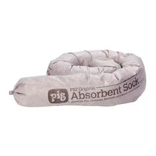 Pig 404 Sorbent Sock, 20 Gal, 3 In X 42 In, Universal, Gray, 40 Pk picture