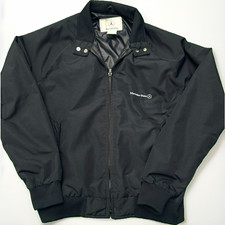 Mercedes-Benz Men's Black Bomber Jacket Full Zip Lined Embroidered Logo L picture
