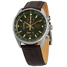 Seiko Chronograph Quartz Green Dial Men's Watch SSB385 picture