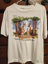 Vintage 1986 The Far Side Bummer Of A Birthmark Hal Shirt Mens XL White picture