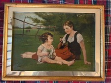 19th century Antique Original Oil Painting, Signed, Framed, 1891 picture