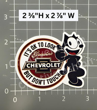 NEW Felix The Cat Chevrolet Don't touch Vinyl Sticker #26 picture