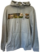 BCG Men’s Gray Camo Chest Panel Pullover Hoodie Size M Kangaroo Pocket picture