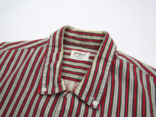Vtg 1950's Town Topic Soft Flannel Shirt 50s Sanforized Cotton OCBD Sz L 16-16.5 picture
