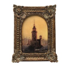 4x6 Vintage Picture Frame, Antique Bronze Gold Ornate Arched Photo Frame picture