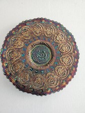 Fenton Dark Amethyst Carnival Original Formula Persian MedallionFooted Plate picture