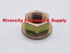 3/8-24 Hex Flange Nut Grade 8 3/8x24 Nuts 3/8 x 24 Smooth Bottom Made in the USA picture
