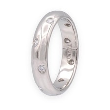 Tiffany & Co. Platinum Etoile Vintage Diamond Band Ring 4.3mm , Size 6 picture