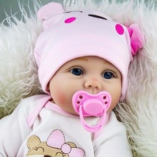 Real Life Like Reborn Baby Dolls Vinyl Silicone Newborn Girl Doll Handmade Gift picture