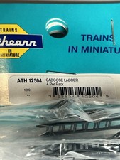 Athearn HO Scale Caboose Parts - #12504 Caboose Ladders (Metal) 2 Pair NOS picture