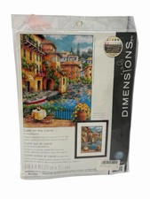 Vintage✨ 2014 DIMENSIONS Café on the Canal Needlepoint Kit #71-20080 NEW SEALED✨ picture