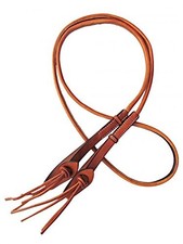 Showman 8ft Round Roping Reins w/ Leather Loop Ends picture