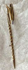 Vintage 14k (583) Rose Gold  diamont cut Tie  Pin-1.9gr NEW old stoke. picture