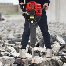 55J Gasoline?Powered Demolition Jack Hammer Concrete Breaker w/ 2 Chisel Bits picture