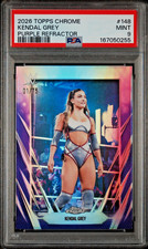 Kendal Grey 2026 Topps Chrome WWE #148 Purple Refractor 1/75 PSA 9 Mint picture