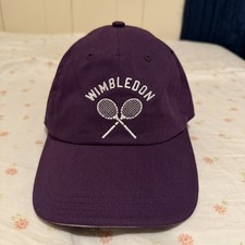 Wimbledon The Championships Hat Adult Strap Back Adjustable Tennis Purple Cap picture