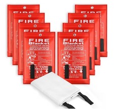 ONE x LARGE FIRE BLANKET Fiberglass Emergency Home Retardant Prepared 1.2m x1.2m picture