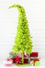 5' Lime Green Whimsical Tree with LED Lights picture