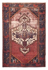Vintage Hand-Knotted Area Rug 4'11