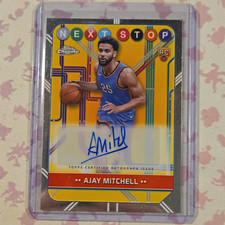 Topps 2024-25 Topps Chrome Next Stop Signatures Ajay Mitchell NSS-AM Auto RC picture