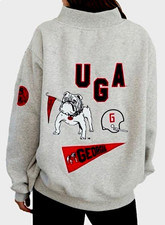 XXL PARKE Gray Georgia Bulldogs UGA Sweatshirt Bulldogs Team Sweatshirt picture