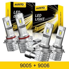 4x AUXITO 9005 9006 LED Combo Headlight Bulbs High Low Beam Kit Extremely White picture