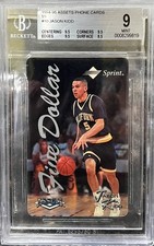 JASON KIDD 1994-95 Classic Assets $5 Phone Cards #3 Rookie RC #497/2562 TRUE 1/1 picture