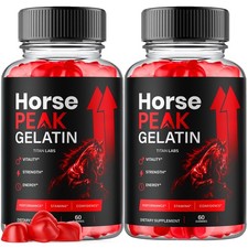 (2 Pack) Horse Peak Gelatin Advanced Male Health Support Supplement 120 Gummies picture