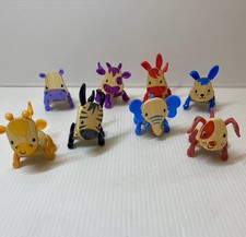 Hape Eco Toys Bamboo Wooden Mini-Mals Animal Figurines Zoo Poseable Lot Of 8 picture