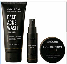 Shield Labs Men’s Acne 3pc Set Wash + Ultra Lightweight Moisturizer + Adapalene picture