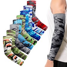 8 Pairs Cooling Arm Sleeves Cover UV Sun Protection Sports Outdoor For Men Women picture