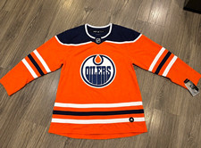 Edmonton Oilers adidas Authentic Climalite NHL Hockey Jersey Orange Size 50 picture