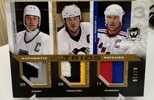 2007-08 Upper Deck The Cup Trios Patches /10 Wayne Gretzky, Lemieux, Messier picture