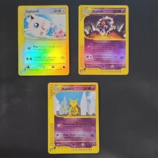 Pokemon Skyridge Jigglypuff 68/144 Kadabra 69/144 Starmie 30/144 Reverse Holo picture