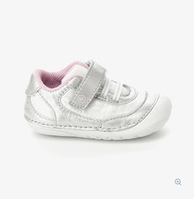 Stride Rite SM Jazzy Champagne Lace Up Low Top Sneaker Unisex Baby 4M NIB picture