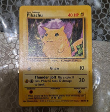 Pikachu 058/102 Base Set Unlimited Regular English 40 HP 1999 Arita picture