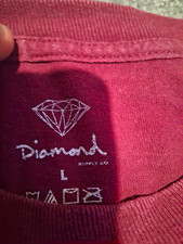 Diamond Supply Co. Men's Red Graphic Logo Print Crew Neck T-Shirt Size L picture