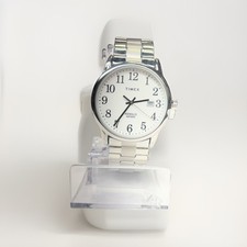 Timex Indiglo Men's Silver Stainless Steel Quartz Analog Watch Date 30M. No Box picture