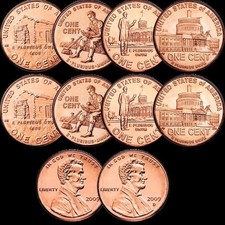 2009 Lincoln Bicentennial Cent P D Uncirculated 8 Coin Set From Original Rolls picture