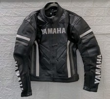 New Yamaha Racing Motorbike Leather Jacket Unisex Pure Cow Hi Leather Size S picture
