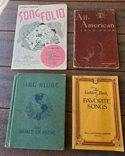 Lot of 4 vintage Song Books 1941-1953 Armed Forces All American Golden Book picture