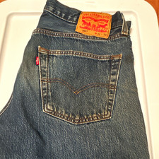 Levi's 501 Series Men’s Blue Denim Cotton Straight Mid Rise Button Fly Jeans picture