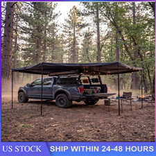 270° Driver Side Awning Rooftop Waterproof Ripstop Sun Shelter SUV Truck UPF50+ picture