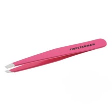 Tweezerman Neon Pink Full Size Slant Stainless Steel Slant Tweezer  NEW picture