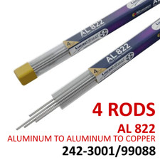 (4) Lucas-Milhaupt OE Brazing Rods AL822/99088 Aluminum to Aluminum to Copper picture