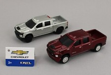 1:64 ERTL 2025 Chevrolet Silverado 2500HD Pickup Truck *PAIR* Red & Silver NEW picture
