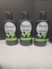 3 Bottles: Biore Deep Pore Charcoal Cleanser for Oily Skin, 6.77 fl oz  picture