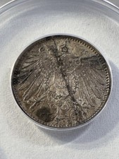 1912-D Germany Empire 1 Mark Graded MS 60 Details Corroded by ANACS Low Mintage picture