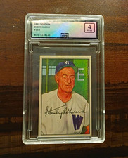 Bowman 1952 Bowman Bucky Harris #158 Washington Senators Baseball Card Graded picture